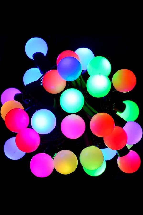 Электрогирлянда Цветные Шарики 15м RB-OLDBL100-RGB-E